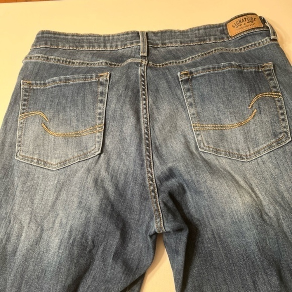 Levi Signature Womens‎ Jeans Size 18 Mid Rise Slim Cuffed Denim 34x26 🔥 (Q) - Picture 10 of 11
